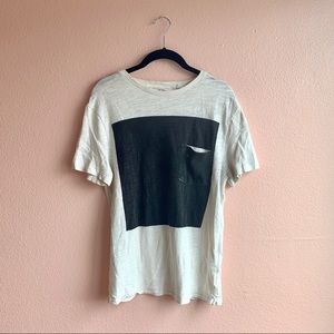 rag & bone t-shirt // white with black square